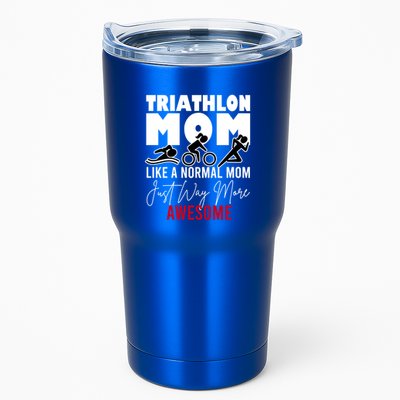 Triathlon Mom Like A Normal Mom But Way More Awesome Cute Gift Tumbler