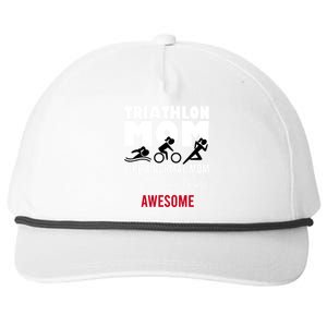 Triathlon Mom Like A Normal Mom But Way More Awesome Gift Snapback Five-Panel Rope Hat