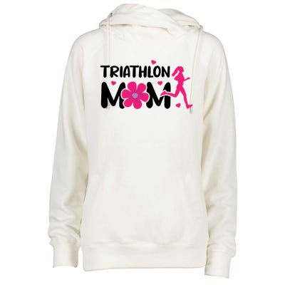 Triathlon Mom Like A Normal Mom Just Way More Awesome Sport Gift Womens Funnel Neck Pullover Hood