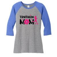 Triathlon Mom Like A Normal Mom Just Way More Awesome Sport Gift Women's Tri-Blend 3/4-Sleeve Raglan Shirt