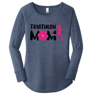 Triathlon Mom Like A Normal Mom Just Way More Awesome Sport Gift Women's Perfect Tri Tunic Long Sleeve Shirt