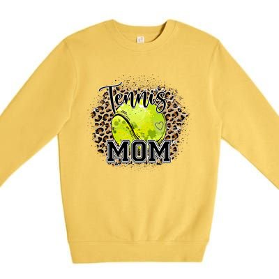 Tennis Mom Leopard Tennis Lovers Mother's Day Cute Gift Premium Crewneck Sweatshirt