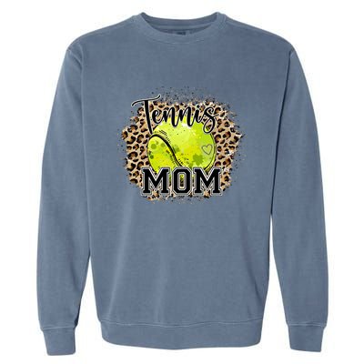 Tennis Mom Leopard Tennis Lovers Mother's Day Cute Gift Garment-Dyed Sweatshirt