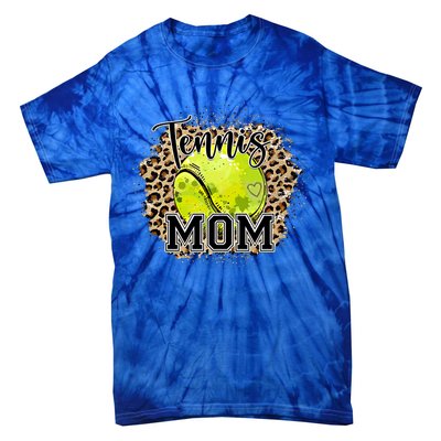 Tennis Mom Leopard Tennis Lovers Mother's Day Cute Gift Tie-Dye T-Shirt