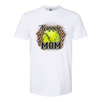 Tennis Mom Leopard Tennis Lovers Mother's Day Cute Gift Softstyle CVC T-Shirt