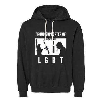 Tom Macdonald L G B T Proud Supporter Garment-Dyed Fleece Hoodie