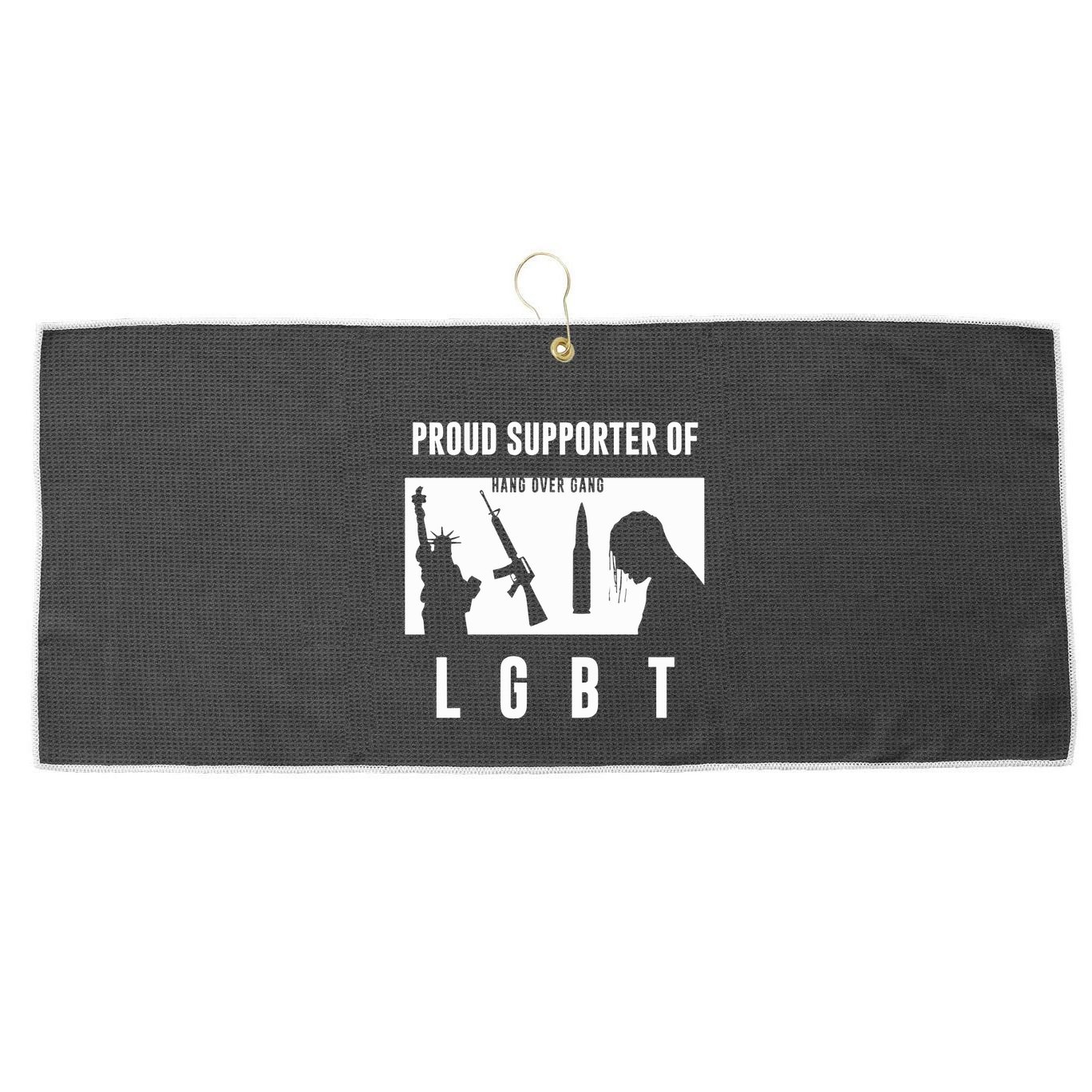 Tom Macdonald L G B T Proud Supporter Large Microfiber Waffle Golf Towel