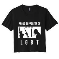 Tom Macdonald L G B T Proud Supporter Women's Crop Top Tee