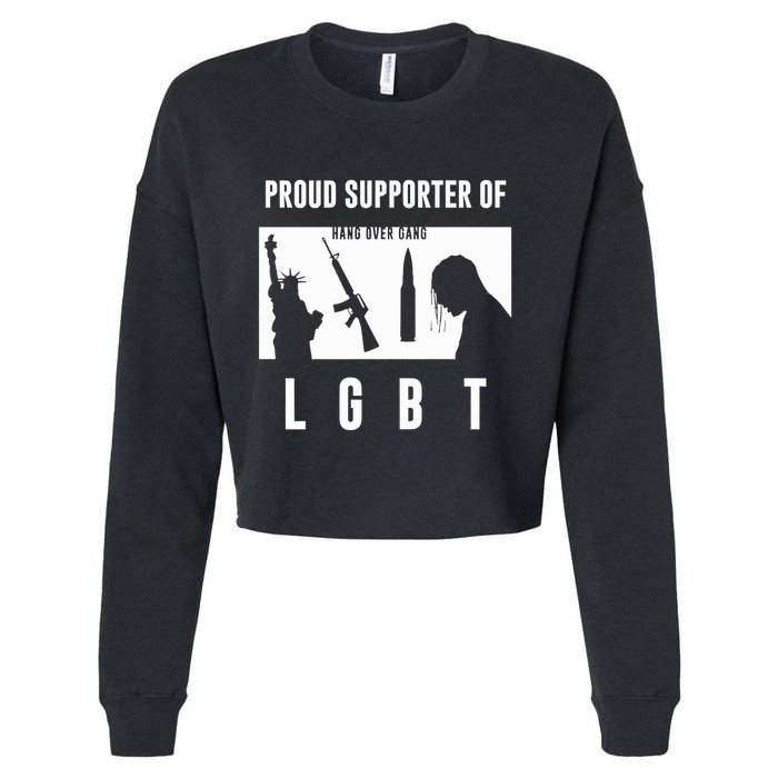 Tom Macdonald L G B T Proud Supporter Cropped Pullover Crew