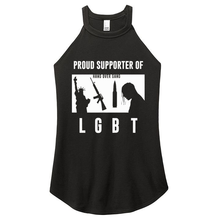 Tom Macdonald L G B T Proud Supporter Women's Perfect Tri Rocker Tank