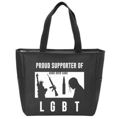 Tom Macdonald L G B T Proud Supporter Zip Tote Bag