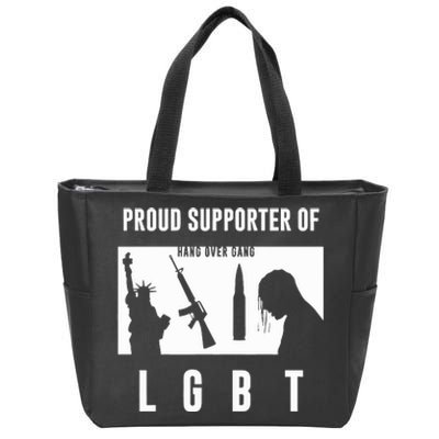 Tom Macdonald L G B T Proud Supporter Zip Tote Bag