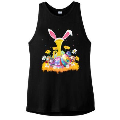 Tuba Music Lover Easter Egg Funny Tuba Easter Sunday Cute Gift Ladies PosiCharge Tri-Blend Wicking Tank