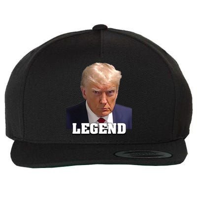 Trump Mugshot Legend President Trump 2024 Great Gift Wool Snapback Cap