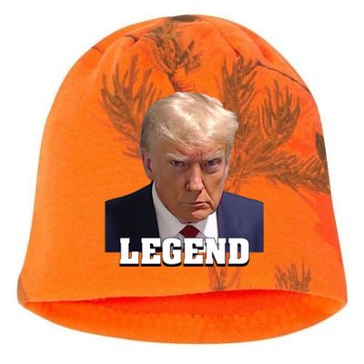 Trump Mugshot Legend President Trump 2024 Great Gift Kati - Camo Knit Beanie