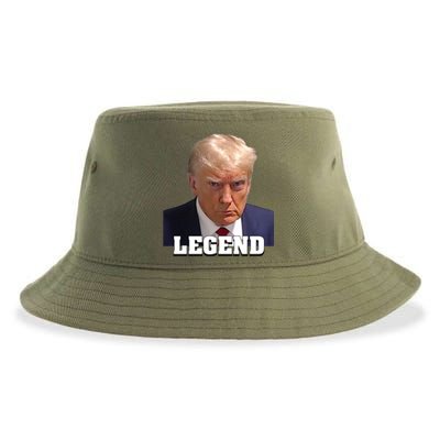 Trump Mugshot Legend President Trump 2024 Great Gift Sustainable Bucket Hat