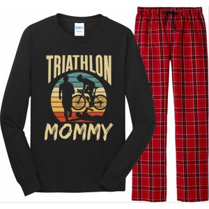 Triathlon Mommy Lover Sport Triathlete Mom Mother Mama Gift Long Sleeve Pajama Set