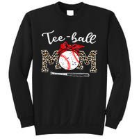 Teeball Mom Leopard Funny Teeball Mom MotherS Day 2024 Sweatshirt