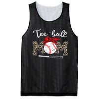 Teeball Mom Leopard Funny Teeball Mom MotherS Day 2024 Mesh Reversible Basketball Jersey Tank