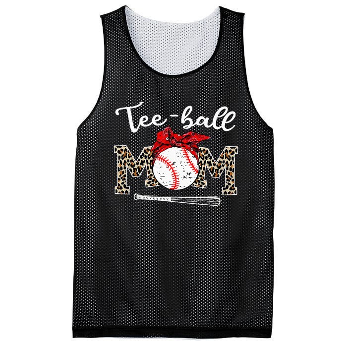 Teeball Mom Leopard Funny Teeball Mom MotherS Day 2024 Mesh Reversible Basketball Jersey Tank