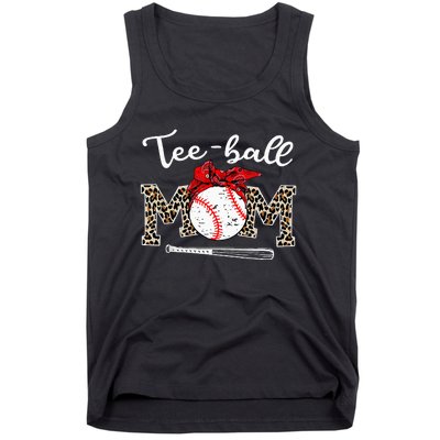 Teeball Mom Leopard Funny Teeball Mom MotherS Day 2024 Tank Top