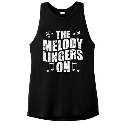 The Melody Lingers On Ladies PosiCharge Tri-Blend Wicking Tank