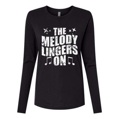 The Melody Lingers On Womens Cotton Relaxed Long Sleeve T-Shirt