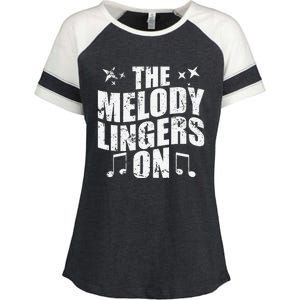 The Melody Lingers On Enza Ladies Jersey Colorblock Tee