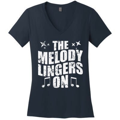 The Melody Lingers On Women's V-Neck T-Shirt