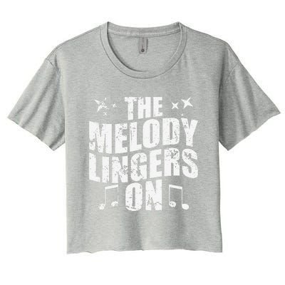 The Melody Lingers On Women's Crop Top Tee