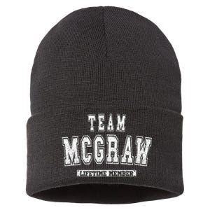 Team Mcgraw Lifetime Member Family Last Name Sustainable Knit Beanie