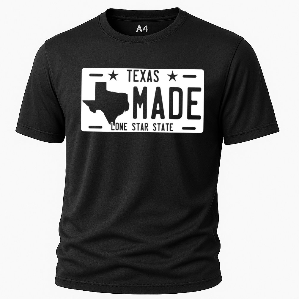 Texas Made Lone Star License Plate Cooling Performance Crew T-Shirt