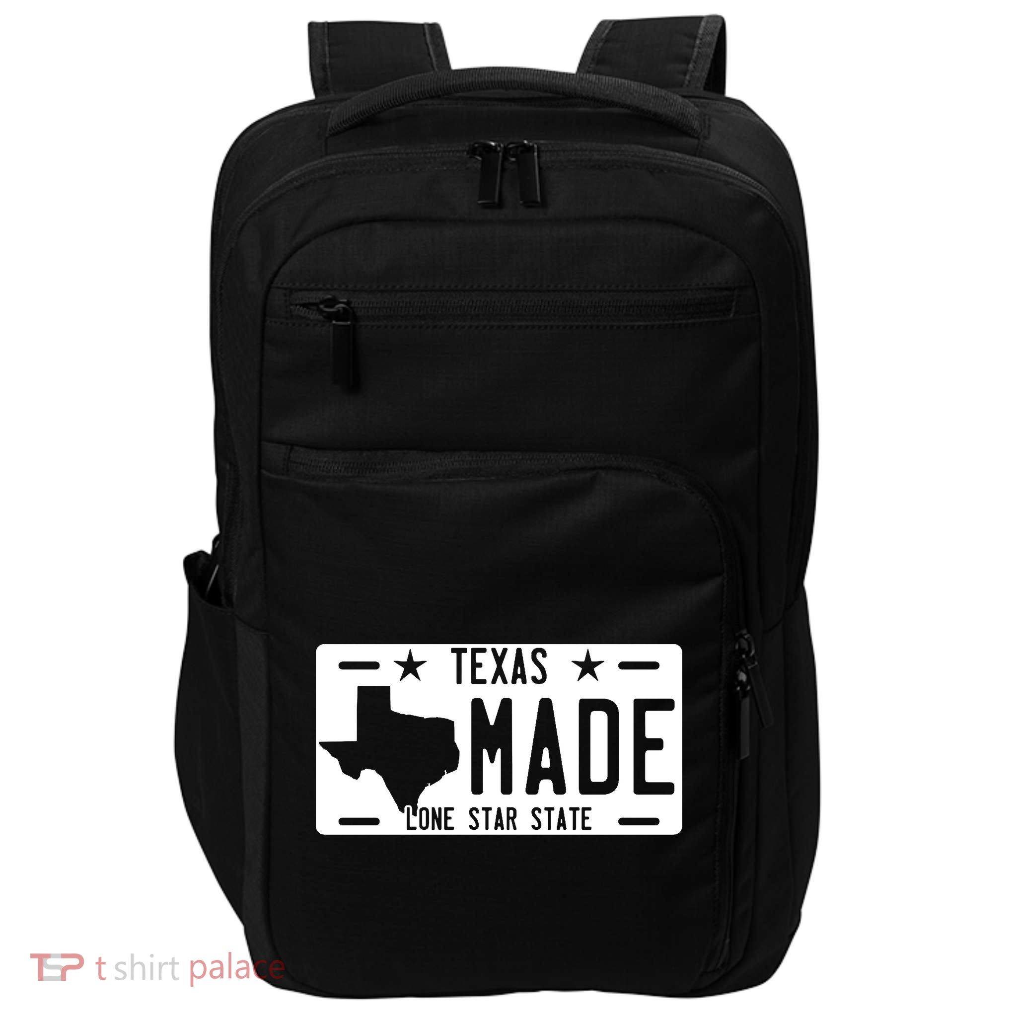 Texas Made Lone Star License Plate Impact Tech Backpack