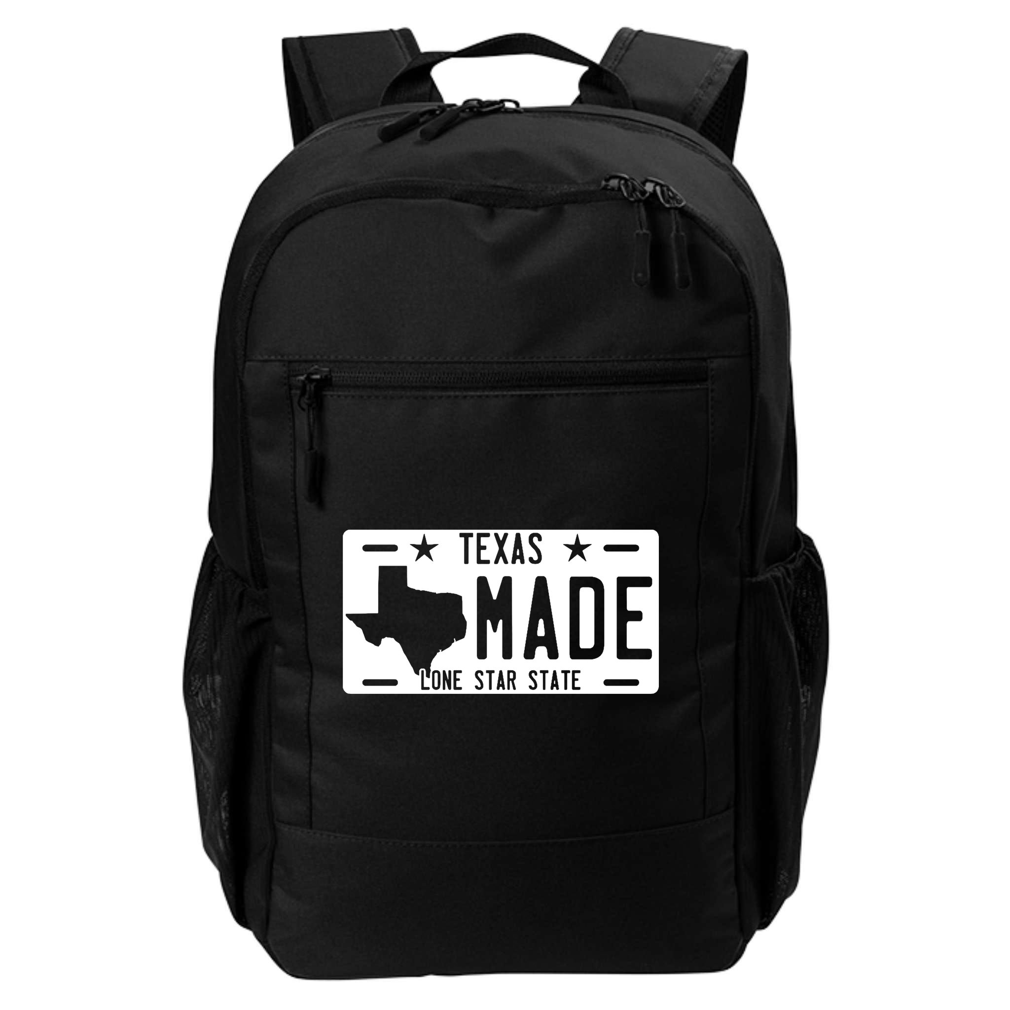 Texas Made Lone Star License Plate Backpack