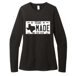 Texas Made Lone Star License Plate Womens CVC Long Sleeve Shirt