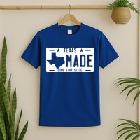 Texas Made Lone Star License Plate T-Shirt