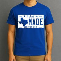 Texas Made Lone Star License Plate T-Shirt
