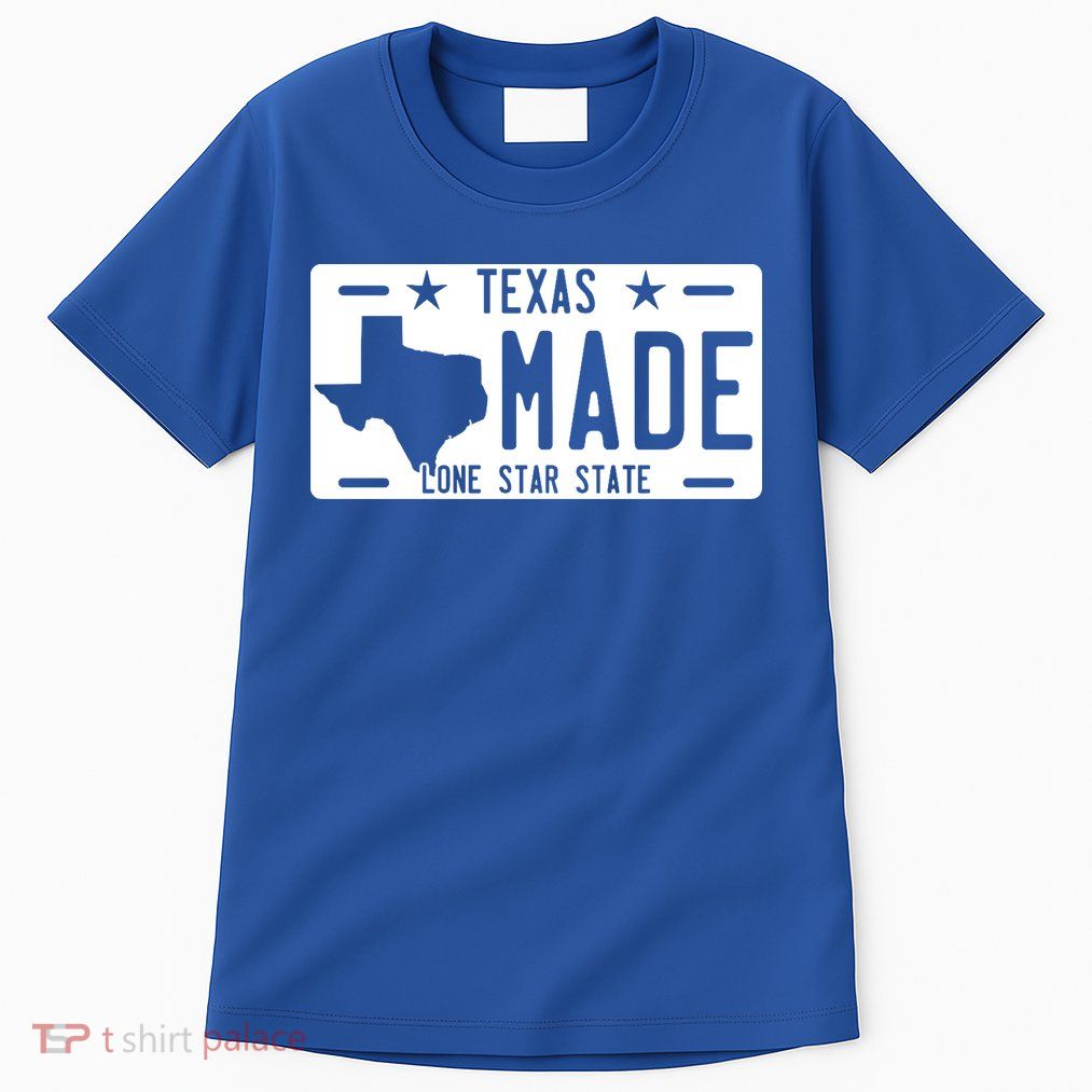Texas Made Lone Star License Plate Tall T-Shirt