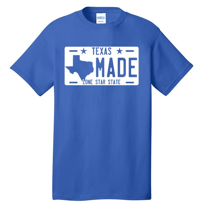 Texas Made Lone Star License Plate Tall T-Shirt