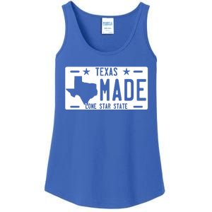 Texas Made Lone Star License Plate Ladies Essential Tank