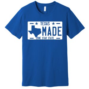 Texas Made Lone Star License Plate Premium T-Shirt