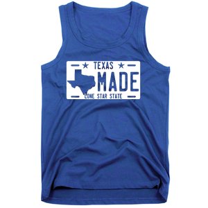 Texas Made Lone Star License Plate Tank Top