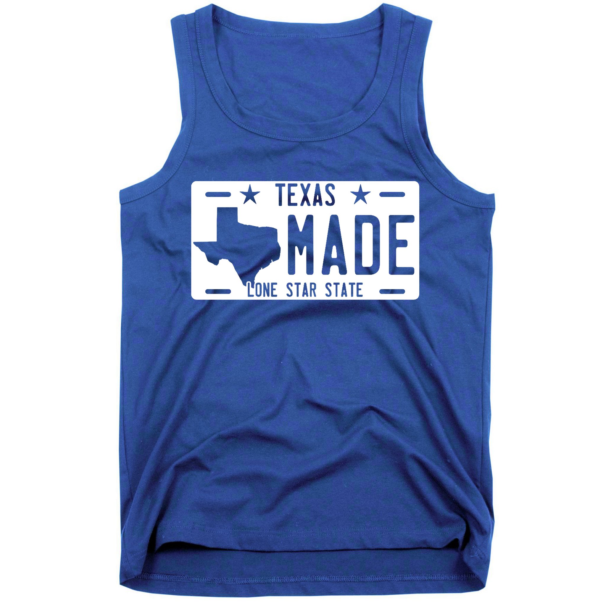 Texas Made Lone Star License Plate Tank Top