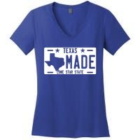 Texas Made Lone Star License Plate Women's V-Neck T-Shirt