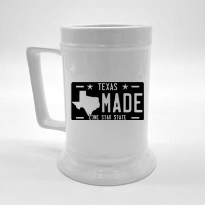 Texas Made Lone Star License Plate Beer Stein