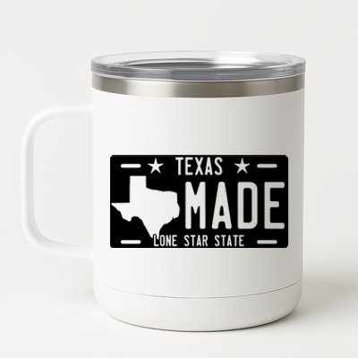 Texas Made Lone Star License Plate 12 oz Stainless Steel Tumbler Cup