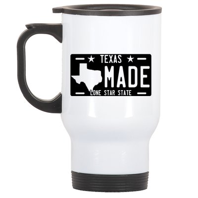 Texas Made Lone Star License Plate Stainless Steel Travel Mug