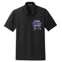 The Mermaid Looks Like Me Funny Gift Men Women Kids Dry Zone Grid Polo