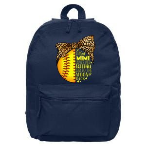 This Mimi Loves Her Softball Mother'S Day Leopard 16 in Basic Backpack