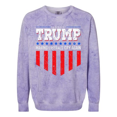 Trump Making Liberals Cry Again Funny Election Colorblast Crewneck Sweatshirt